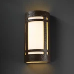 Justice Design CER-7497W-HMIR Ambiance Outdoor Wall Sconce Hammered Iron. Fixed Price $261.75.