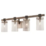 Minka Lavery 4634-106 Bridlewood Vanity 4-LIGHT, Stone Grey W/brushed Nickel. Fixed Price $221.77.