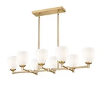 Z-lite 7004-8L Oren Light 42"W Linear Chandelier Gold. Fixed Price $812.00.