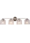 Alice House 32" Vanity Lights With Hammered Glass, 4 Bathroom Lighting. Fixed Price $119.99.
