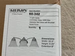 Nuvo 3 Light Vanity Wall 20.5 -alabaster Bell Glass W/brushed Nickel. Fixed Price $49.95.