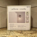 Allen + Roth Heacock Wall Sconce Light Fixture Brushed Nickel Clear Glass. Fixed Price $12.50.