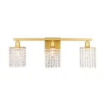 Living District Phineas 3 Light Wall Sconce, Brass - LD7010BR. Fixed Price $164.00.