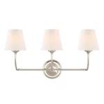 Crystorama Libby Langdon Sylvan Light Bathroom Vanity, Nickel 2443-OP-CH. Fixed Price $298.00.