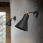 Lnc A02807 1-LIGHT Black & Brass Adjustable Head Wall Sconce W/metal Shade. Fixed Price $34.99.