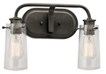 Kichler 45458OZ Braelyn 2-LIGHT Bath Wall Mount In Olde Bronze. Fixed Price $194.99.