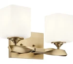 Kichler 55001CPZ Marette Vanity, 2-LIGHT 150 Total Watts, Champagne Bronze. Fixed Price $146.62.