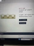 Nuvo Lighting 77/188 Brass 3-LIGHT 18"W Vanity Strip Ada Compliant. Fixed Price $19.99.