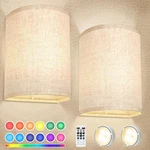 Fincmy Battery Wall Sconces Set Of Two, 18 Operated, Beige. Fixed Price $45.06.