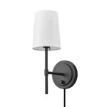 Hampton Bay Ridgeway 1-LIGHT Matte Black Wall Sconce Plug-in Or Hardwired. Fixed Price $16.14.