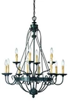 Hampton Bay Glasgow 12-LIGHT Burnt Sienna Hanging Chandelier 12112 029. Fixed Price $307.05.