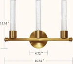 Onewish Bathroom Light Fixtures,modern Crystal Wall Sconces Vanity 3. Fixed Price $29.99.