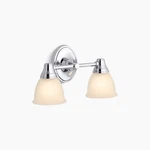 Kohler 11366-CPL Fort Bathroom Vanity Fixture, 2 Light, Polished Chrome. Fixed Price $109.99.