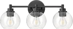 3-LIGHT Black Vanity With Globe Shades For Bathroom & Hallway. Fixed Price $110.99.
