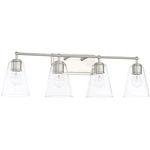 Capital Lighting 121741BN-431 4-LIGHT 33"W Bathroom Vanity W/clear Glass. Fixed Price $71.97.