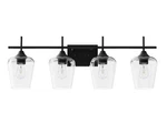Merra 4-LIGHT Matt Black Bathroom Vanity W/ Clear Glass Shades *read*. Fixed Price $8.80.