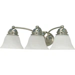 Nuvo Lighting Empire 3 21" Vanity, Alabaster Glass Bell Shades 60-6079. Fixed Price $93.99.