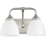 Quorum 5059-2-65 Enclave 13" 2-LIGHT Bath Vanity Satin Nickel. Fixed Price $101.00.