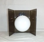 Vtg 70S Progress Lighting Space Age Smoked Acrylic Sconce Fixture *no Bulb. Fixed Price $84.00.