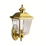 Kichler Bay Shore Outdoor Wall 1LT 7X15.5", Pol Brass, Clear Beveled - 9712PB. Fixed Price $434.99.