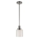 Forte Lighting 2691-01-55 Signature Mini Pendant Brushed Nickel. Fixed Price $81.00.