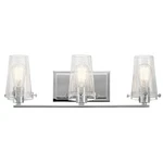 Kichler 45297CH Alton 24" 3-LIGHT Clear Seeded Bath Vanity In Chrome. Fixed Price $319.99.