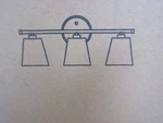 Uolfin Modern Farmhouse Gold Wall Sconce, 20.1 In. 3-LIGHT Bathroom Vanity. Fixed Price $59.96.
