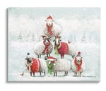 Stupell Winter Sheep Snowy Farm Animals Wall Art By Roy Thompson 10"X15". Fixed Price $15.00.