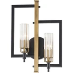 Maxim Lighting 16115CLBKAB Flambeau Wall Sconce Black And Antique Brass. Fixed Price $190.40.