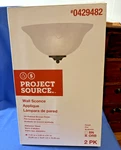 Project Source Wall Sconce Pack Of Oil Rubbed Bronze #0429481 Lights 11.8X4X6. Fixed Price $9.99.