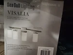 Sea Gull Visalia Four Light 28 Inch Vanity, Brushed Nickel, 4825904-962. Fixed Price $63.65.