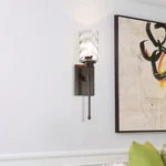 Wall Light 1 Sconce Glass Classic Bathroom Vanity Dark Bronze. Fixed Price $50.99.