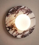 Calacatta Viola Marble Wall Sconce - Elegant 7.8 Alabaster Light Fixture. Fixed Price $156.99.