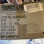 Capital Lighting 2-LIGHT Indoor Brown Vanity Wall 120521CG-422. Fixed Price $39.00.