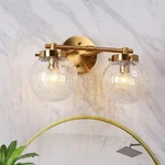 Lnc Lunary Modern Brass 14 In. Vanity 2-LIGHT Globe Bathroom Powder. Fixed Price $83.09.