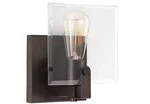 Progress Lighting Glayse Collection 1-LIGHT Antique Bronze Clear Vanity. Fixed Price $33.68.