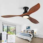 52" Low Profile Ceiling Fan With Lights & Remote - Quiet Dc Motor, Dimmable. Fixed Price $233.99.