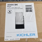 Kichler Crosby 45495BK Black 9"T Bathroom Sconce. Fixed Price $23.20.