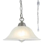 Shengqingtop Plug Pendant Light Alabaster Medium, Brushed Nickel, 15.7"D. Fixed Price $117.99.