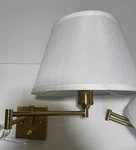 Bedside Wall Sconce Lamps Set Of 2 Gold And White Hotel Collection Plug In. Fixed Price $124.99.