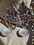Vintage Cast Iron Wall Sconce Candle Holder Pair 11"X8" Ornate Excellent Cond. Fixed Price $175.00.