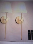 Yansun 8 In. 1-LIGHT Gold Wall Sconce, Rechargeable With Shade 2PK. Fixed Price $47.45.
