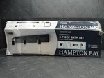Hampton Bay Northvale 24IN 3-LIGHT Matte Black Vanity W/ Bath Hardware Kit. Fixed Price $38.99.