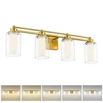 4 Vanity Light, Hwh Brushed Gold Lights For Bathroom, B.... Fixed Price $194.32.