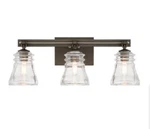 Minka Lavery Graham Avenue 3 Light 22" Wide Bathroom Vanity Smoked Iron. Fixed Price $67.55.
