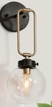 2 Classy Leaves Wall Sconces Gold/black Globe Lighting X 10 14.5. Fixed Price $46.92.