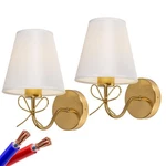 Antique Brass Wall Sconces Set Of Two, Bow Decor Gold Lights Bra.... Fixed Price $71.99.