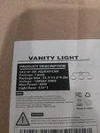 Yansun 3-LIGHT Bathroom Vanity Polished Nickel 20" New Ooen Box. Fixed Price $42.50.