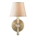 Golden Lighting Waverly Sconce, Antique Brass W/ Parchment Shade 3500-1WAB-PMT. Fixed Price $42.00.