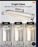 Jackyled Bathroom Fixtures, Chrome Crystal Glass Vanity Lighting. Fixed Price $41.50.